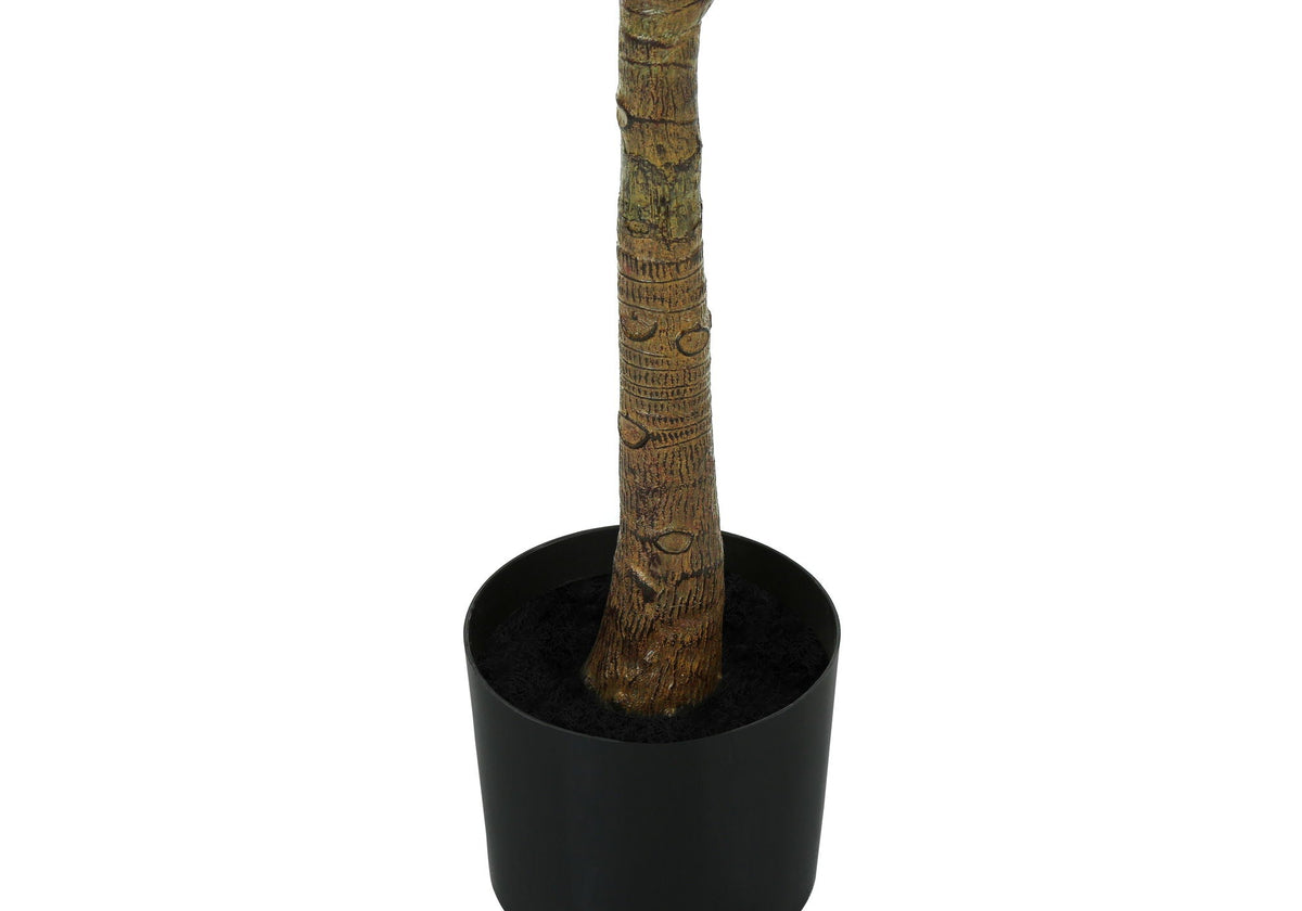 47" Tall, Artificial Plant, Fiddle Tree, Indoor, Fake, Floor, Greenery, Potted, Real Touch, Decorative - Green / Black - Best Buy Furniture