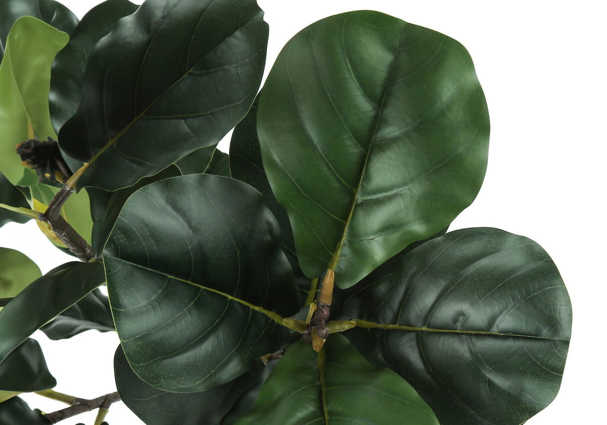 47" Tall, Artificial Plant, Fiddle Tree, Indoor, Fake, Floor, Greenery, Potted, Real Touch, Decorative - Green / Black - Best Buy Furniture