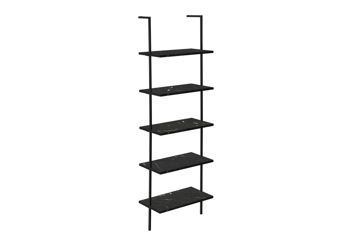 Bookshelf, Bookcase, Etagere, Ladder, 5 Tier, For Office, Marble Look Contemporary & Modern - Best Buy Furniture