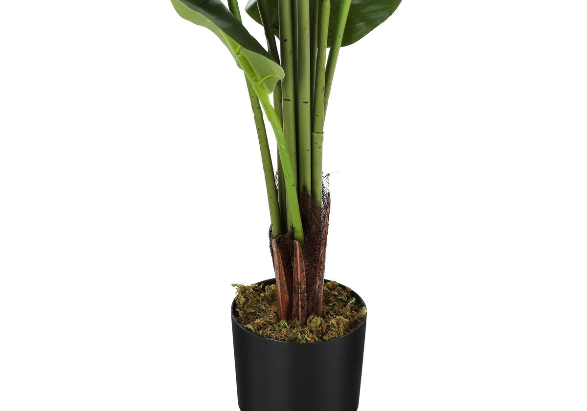 59" Tall, Artificial Plant, Strelitzia Tree, Indoor, Faux, Fake, Floor, Greenery, Potted, Real Touch, Decorative - Green / Black - Best Buy Furniture