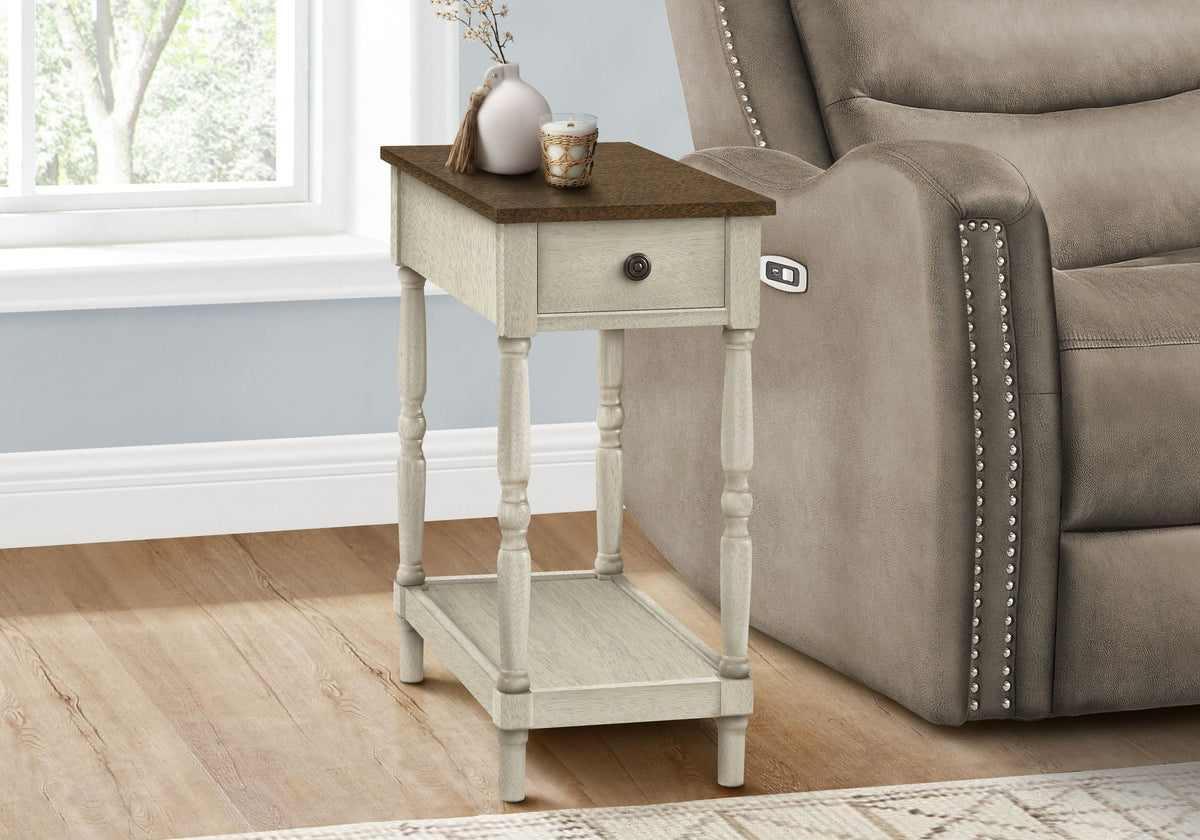 Accent End Table, 2 Tier, Storage Drawer, Traditional Stylish Design - Best Buy Furniture