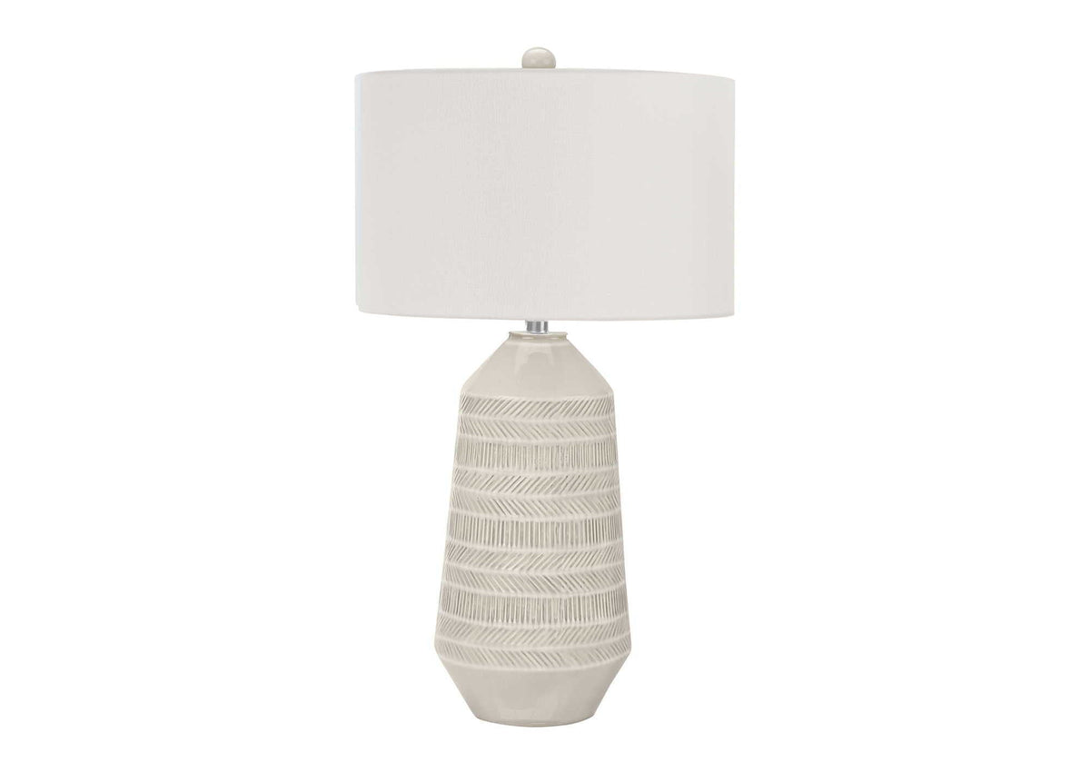Contemporary Lighting, Table Lamp, Ceramic - Cream - Best Buy Furniture