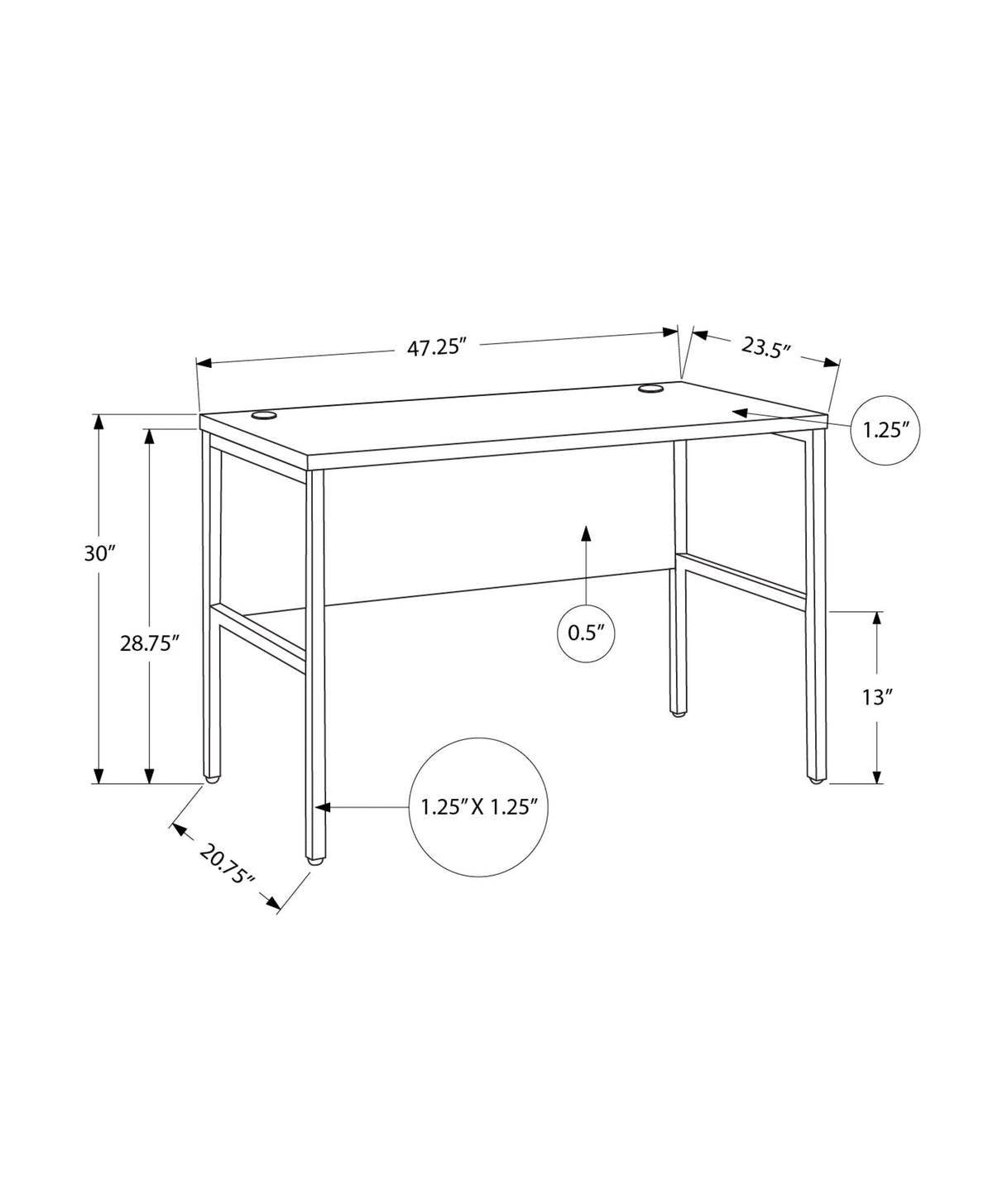 Computer Desk, Home Office, Commercial Grade, Contemporary & Modern - Best Buy Furniture