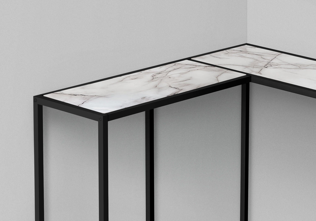 Corner Accent Console Table For Entryway, Unique L-Shaped Design - Best Buy Furniture