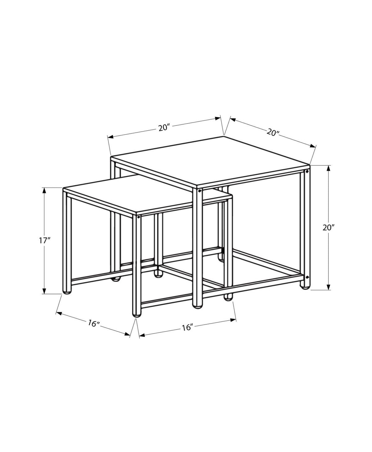 Nesting Table, Space-Saving Design Transitional (Set of 2) - Best Buy Furniture