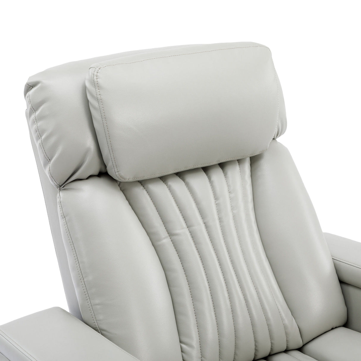 270° Power Swivel Recliner Home Theater Chair With Hidden Arm Storage, LED Light, Cup Holder, And Tray Table