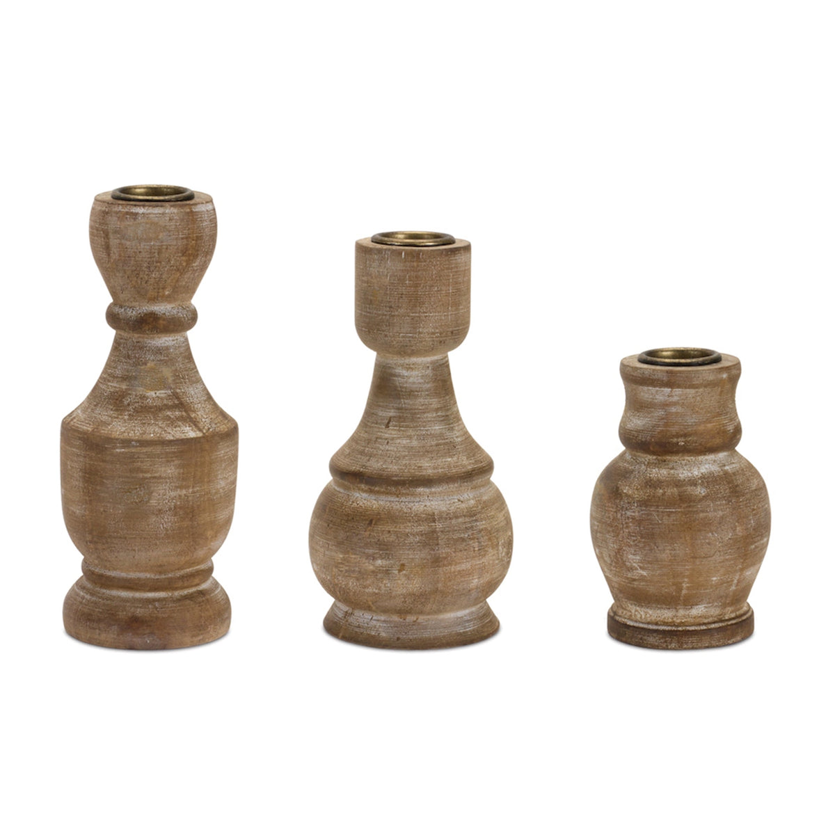 Fir-Wood-Taper-Candle-Holder-(Set-of-2)-Candle-Holders