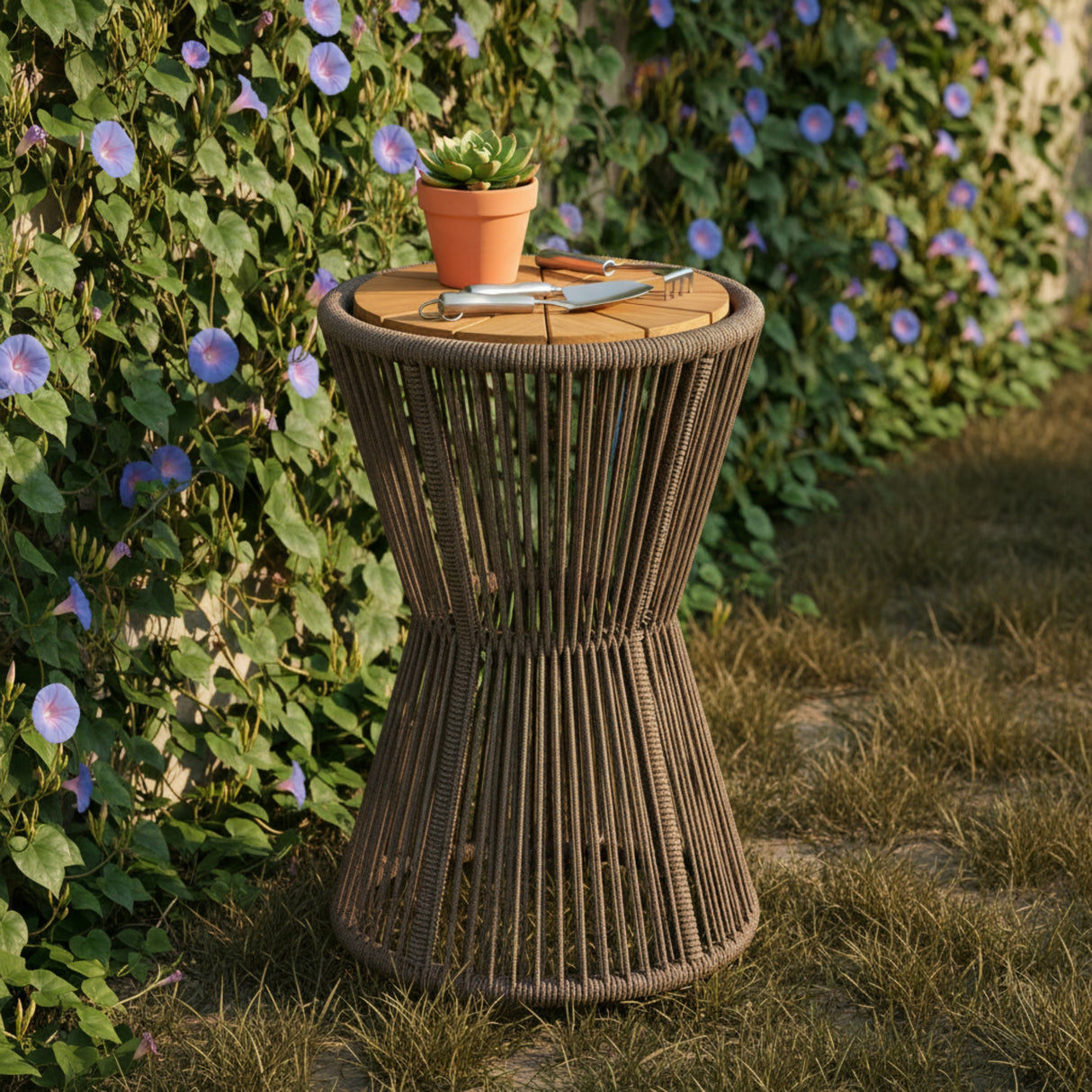 Outdoor Side Table, Dark