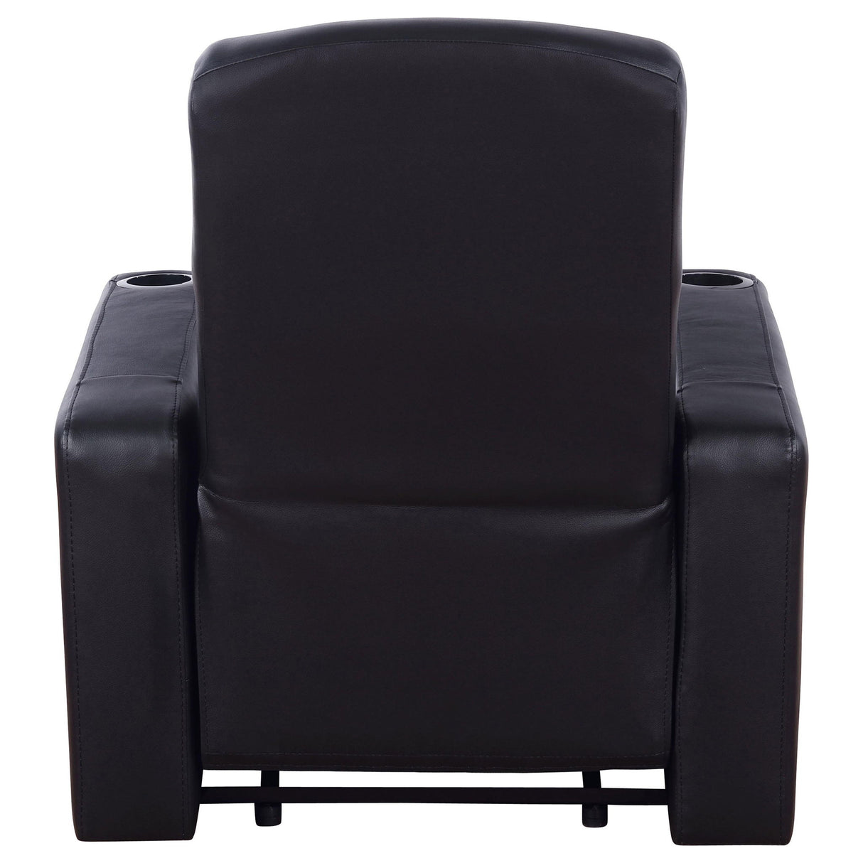 Franky - 7 Piece Seater Home Theater Set, Reclining Chairs & Storage Consoles - Black