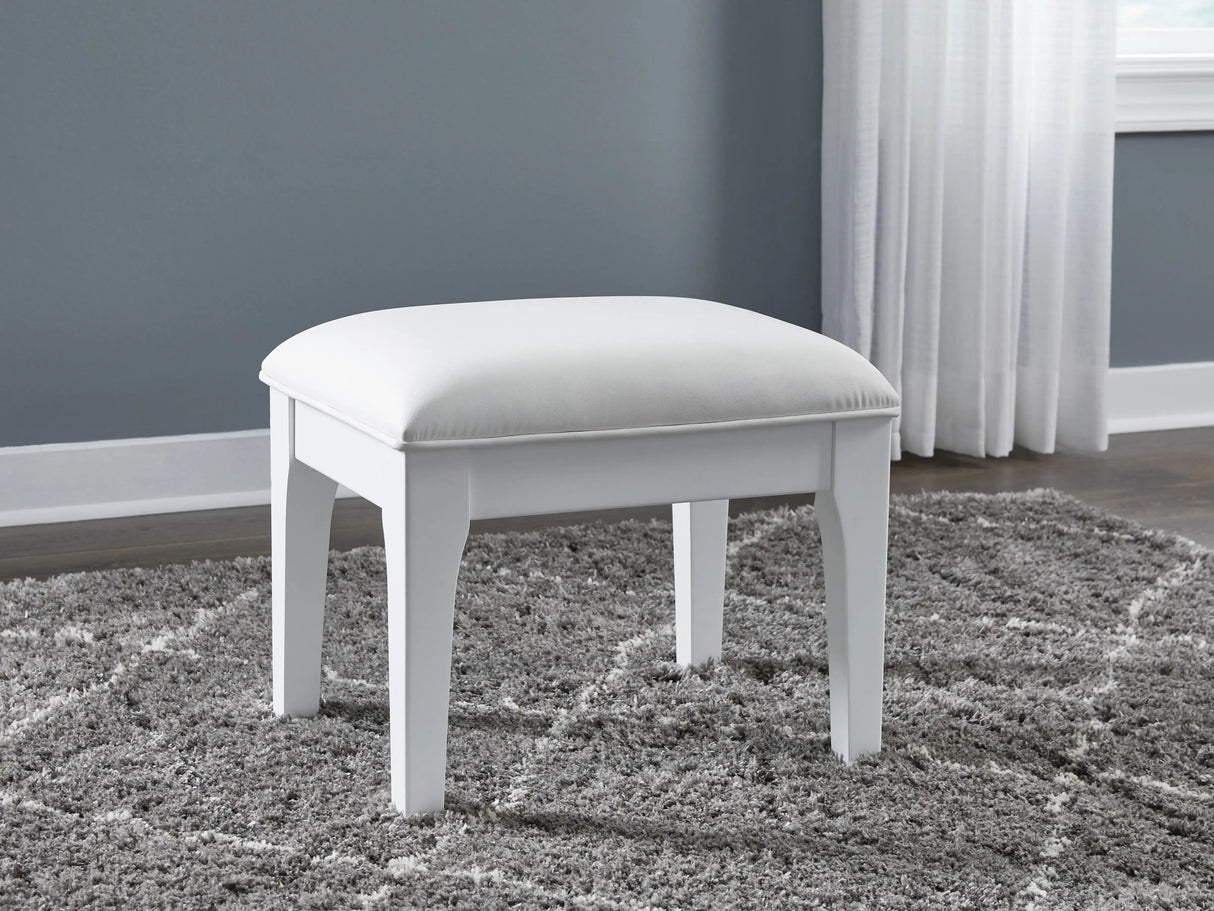 Chalanna - Vanity Stool - White - Best Buy Furniture