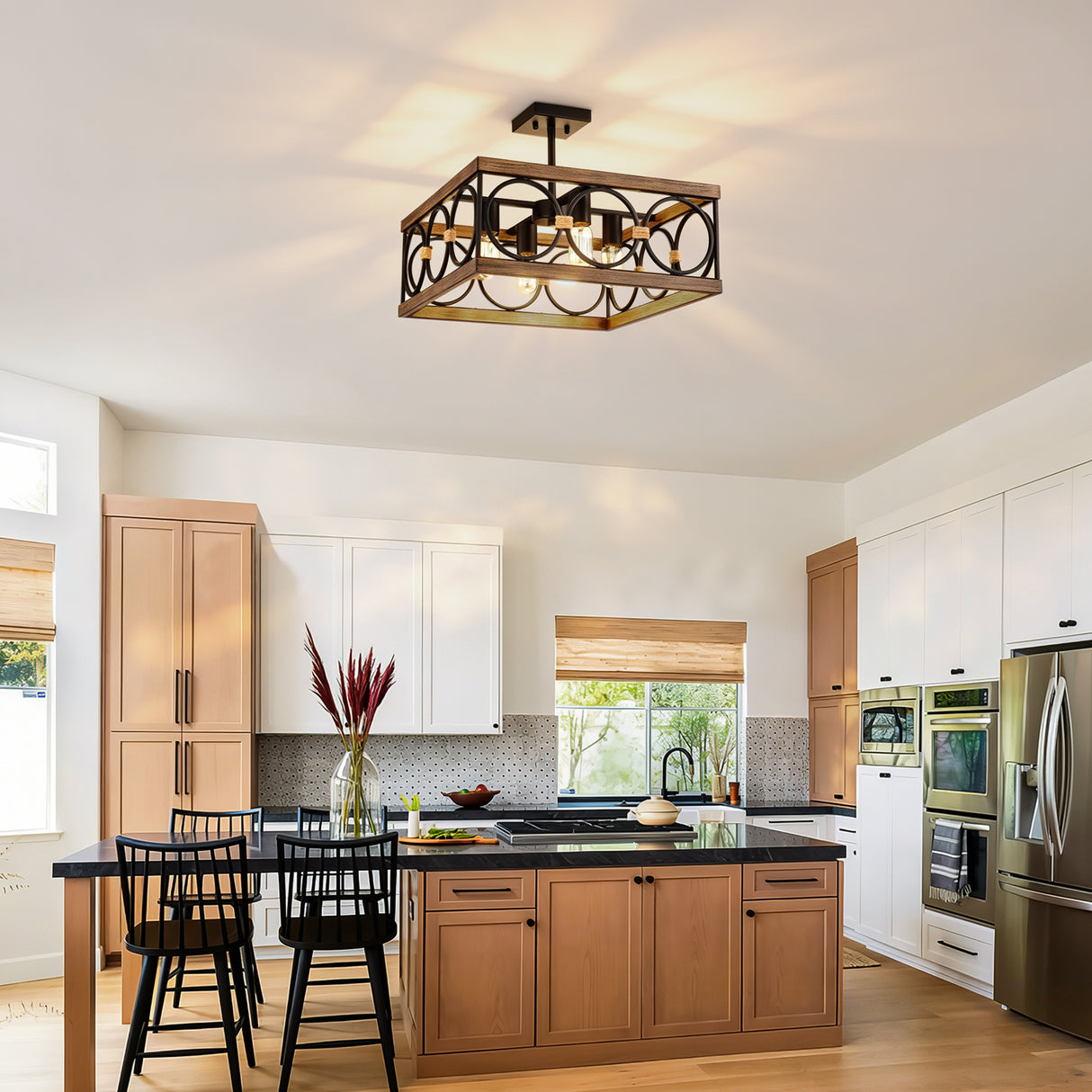 4-Light Square Kitchen Island Lights