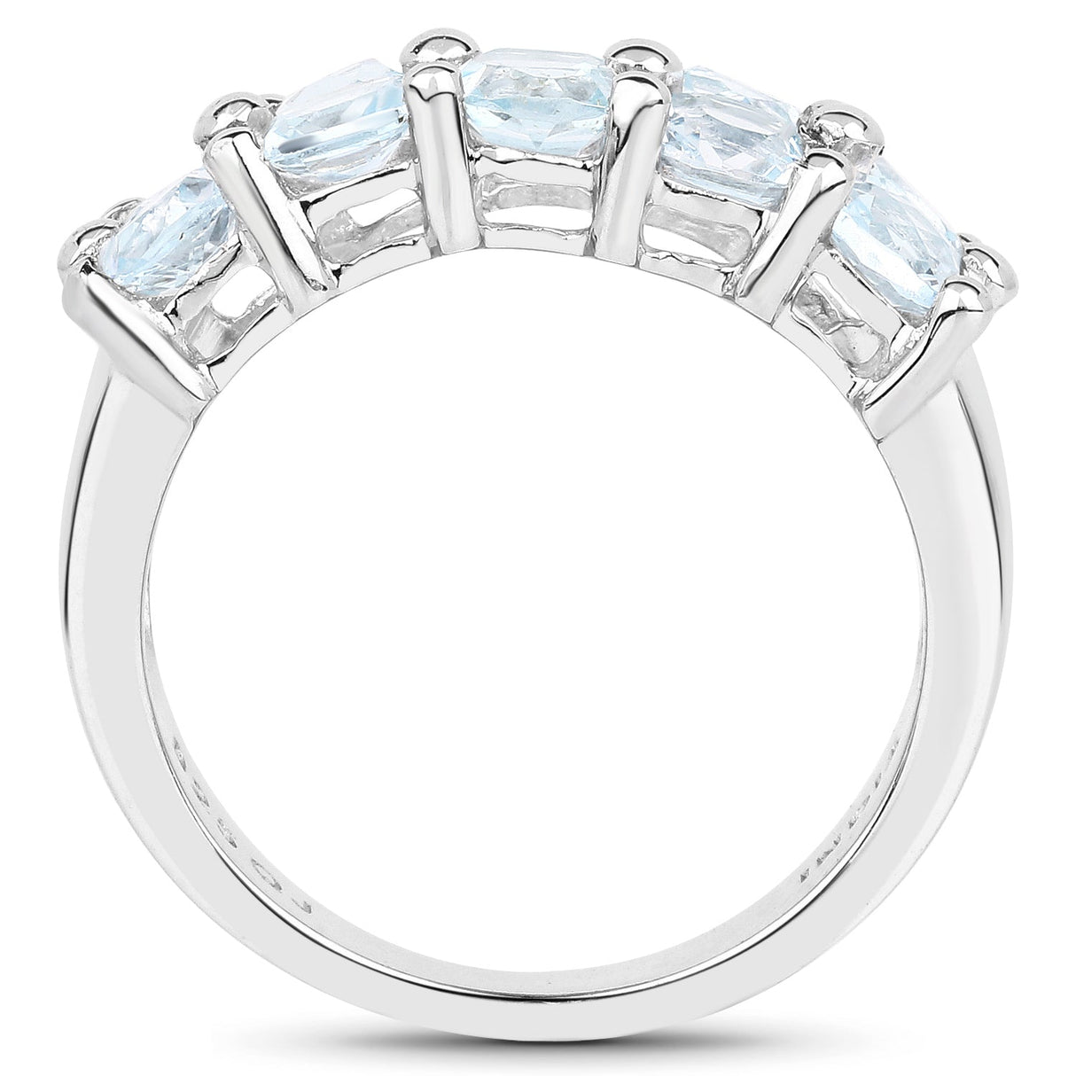 3.60 Carat Genuine Blue Topaz .925 Sterling Silver Ring