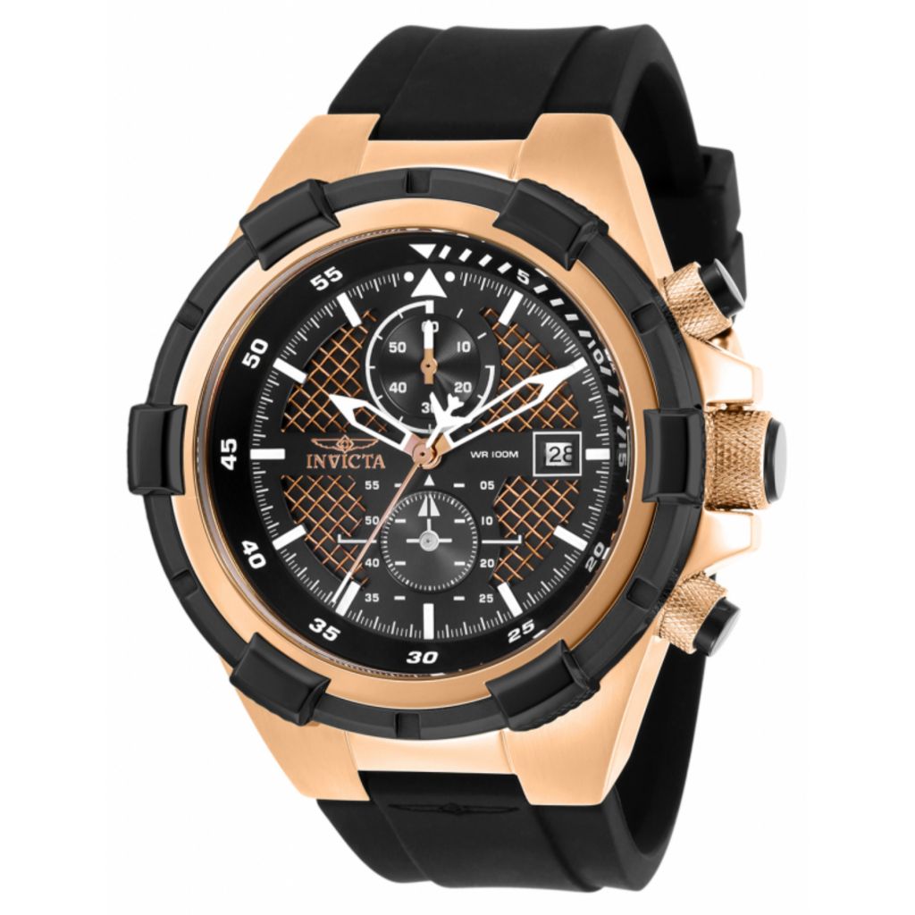 Invicta Aviator 50mm Quartz Chronograph Silicone Strap