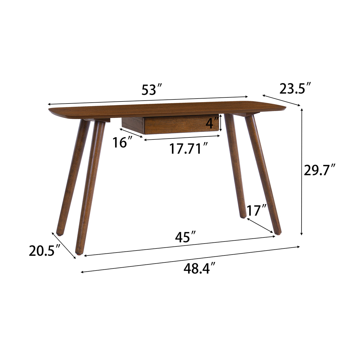 Study Computer Desk with Drawer for Home Office