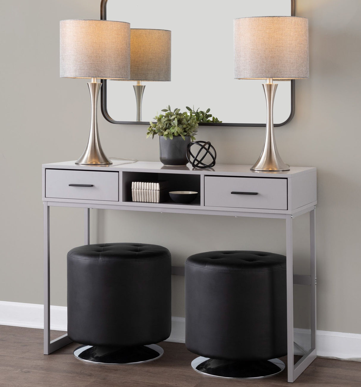 Lenuxe - Contemporary Semi Gloss Table Lamp (Set of 2)