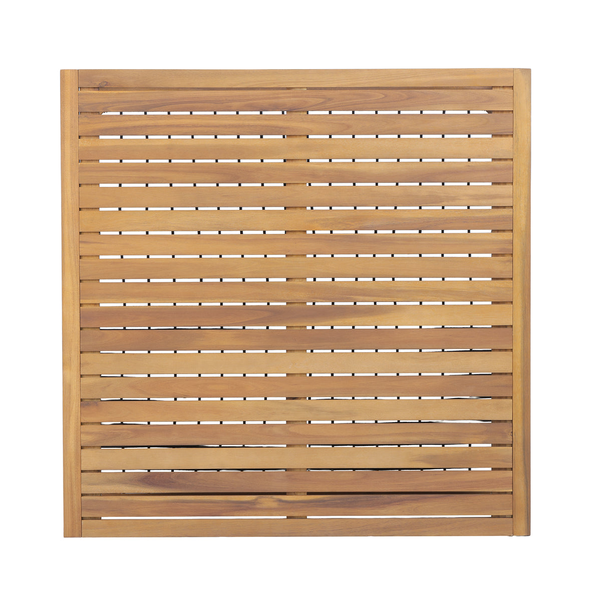 Outdoor Acacia Wood Coffee Table with Woven Rope Storage Shelf