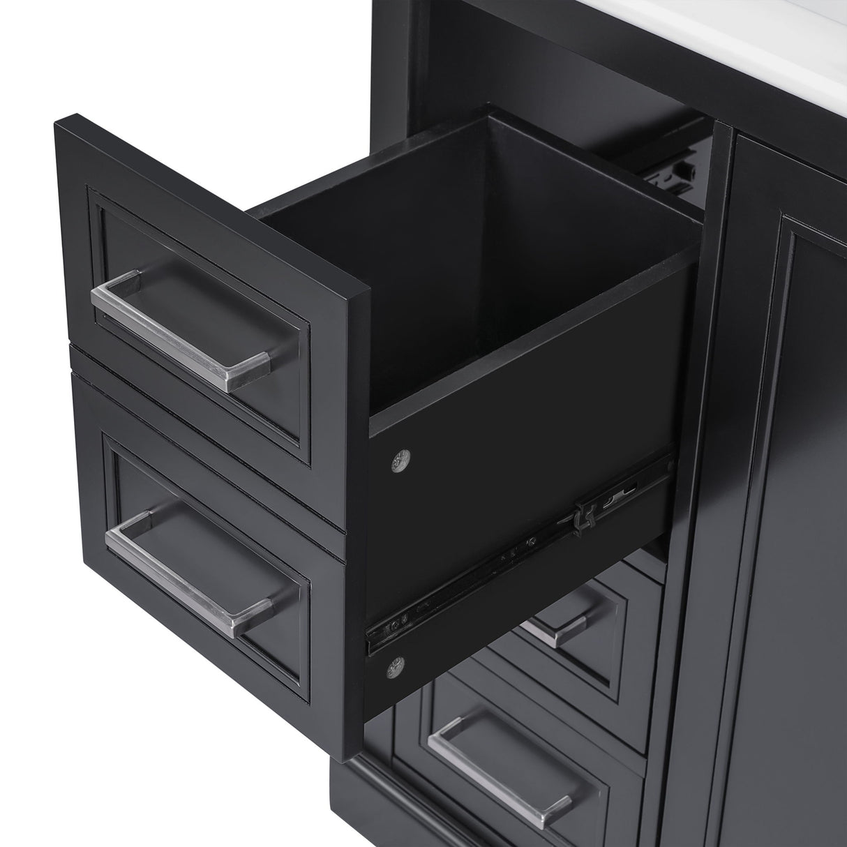 Bathroom Vanity With Sink, Soft Close Doors, Adjustable Shelf & 3 Drawers