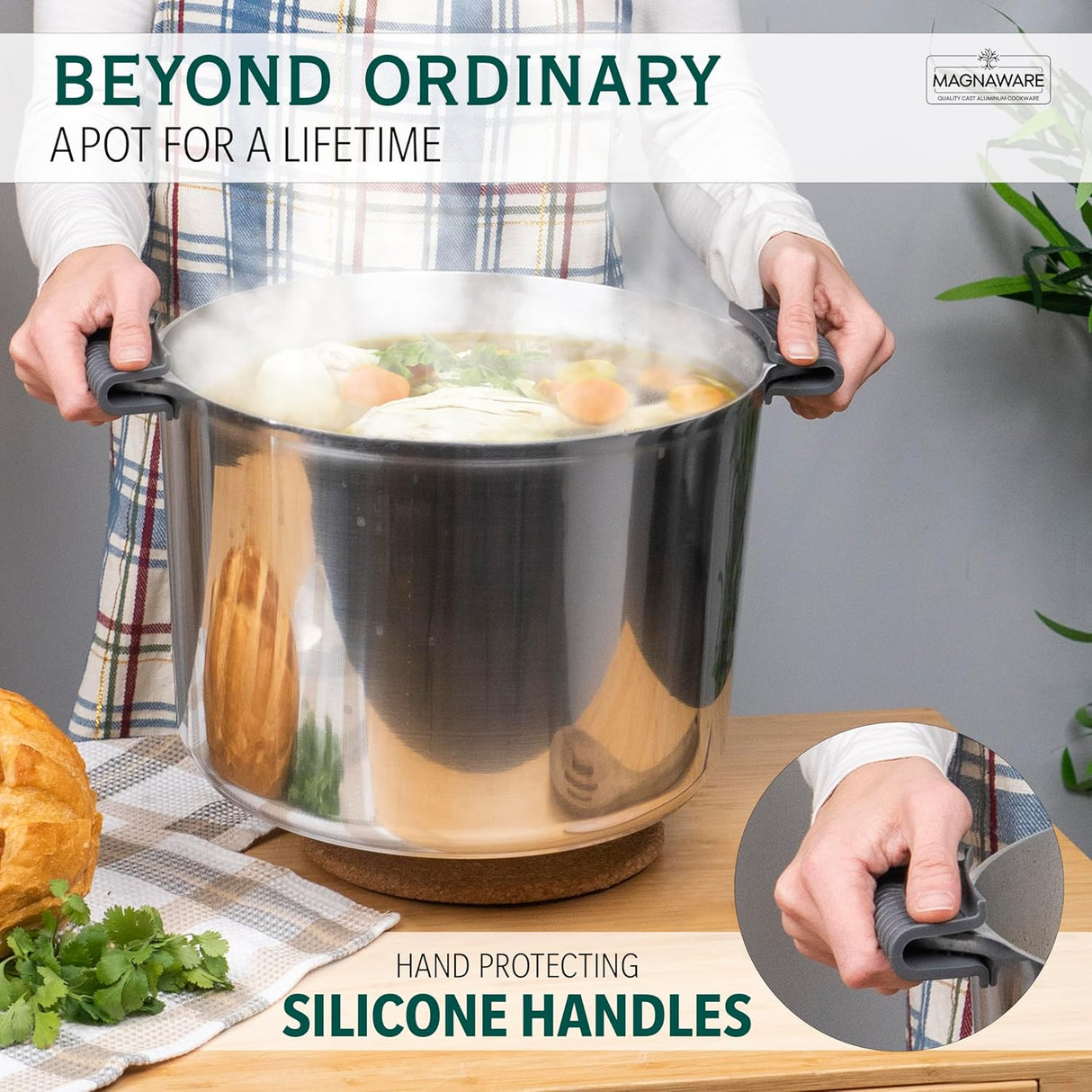 Stock Pot with Lid 14 Quarts