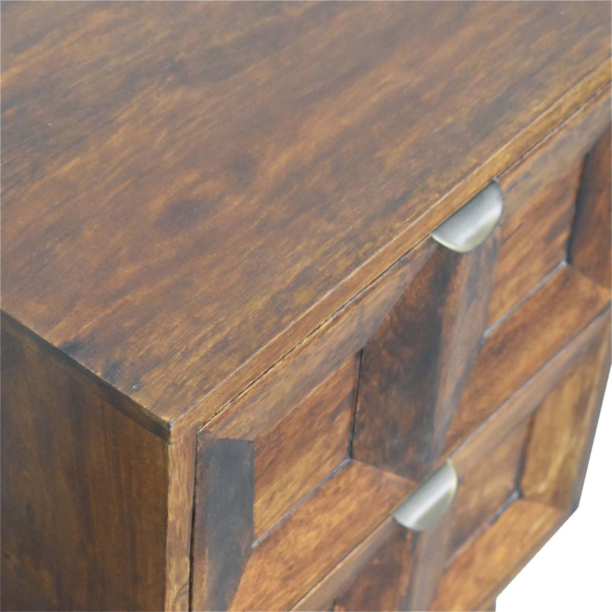 Solid Wood Quad Nightstand, 2-Drawers
