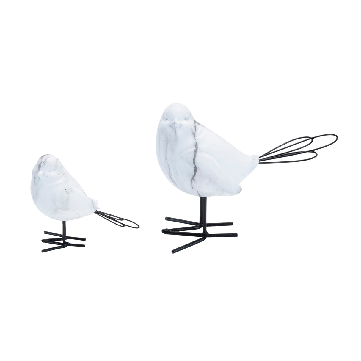 Marble-print-bird-figurine-(set-of-2)-Figurines