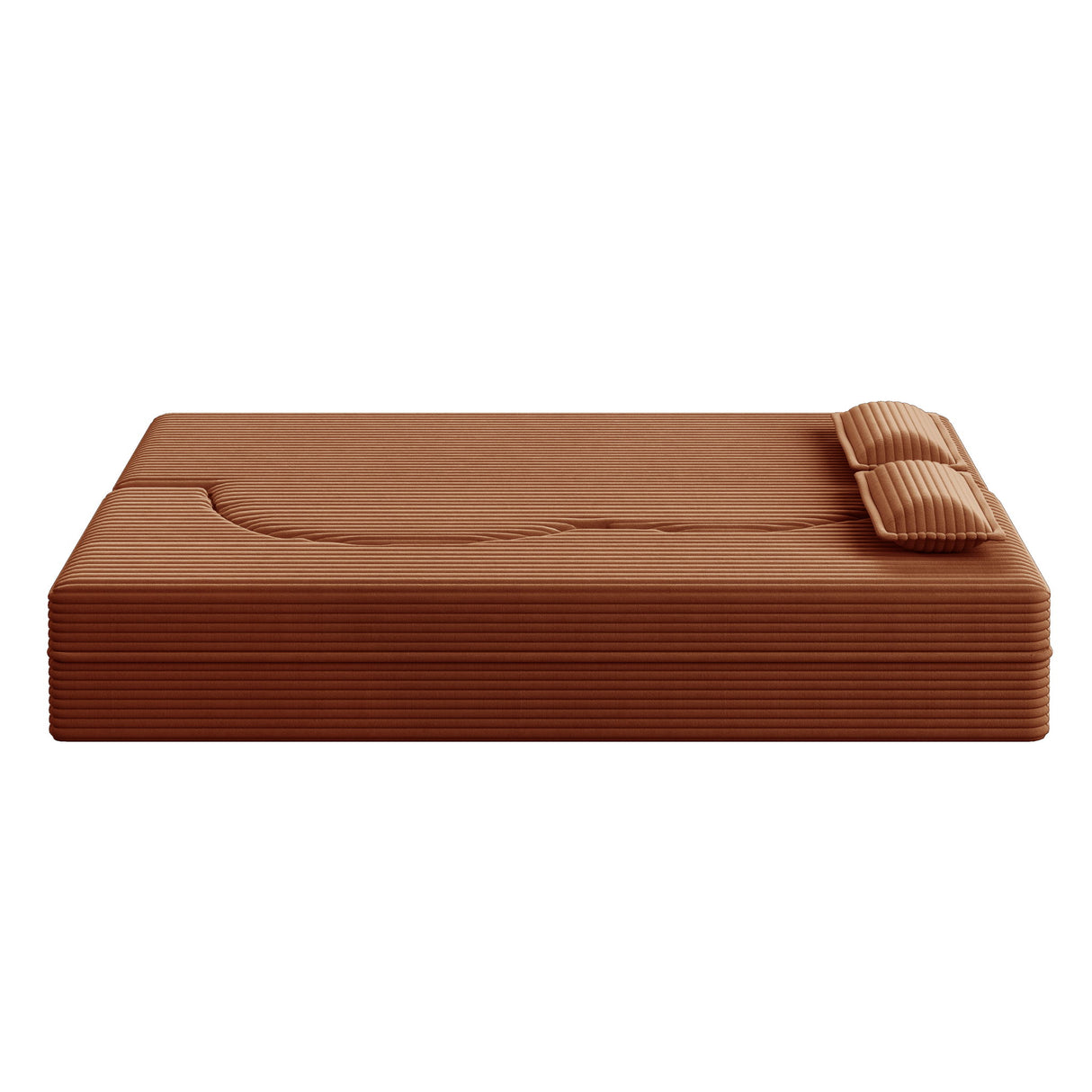 Convertible Foam-Filled Sleeper Sofa Bed With 2 Pillows