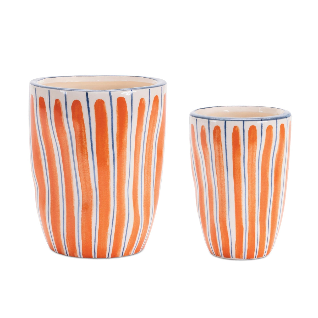 Wavy-Stripe-Planter-(Set-of-6)-Pots-&-Planters