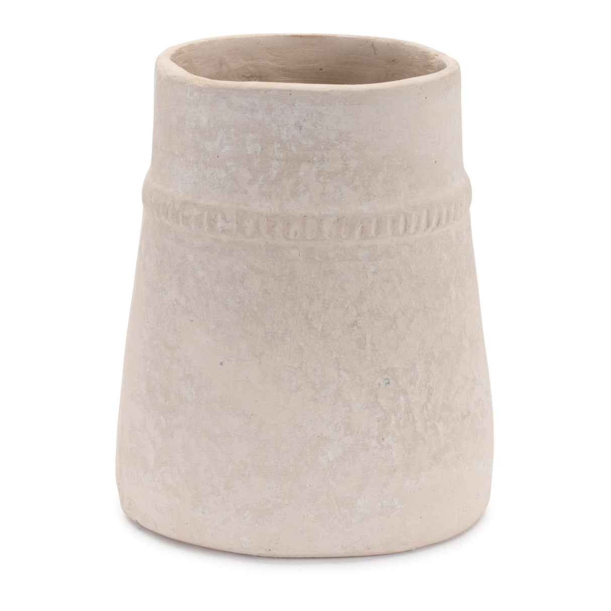 Recycled paper chalk vase 6.5"h