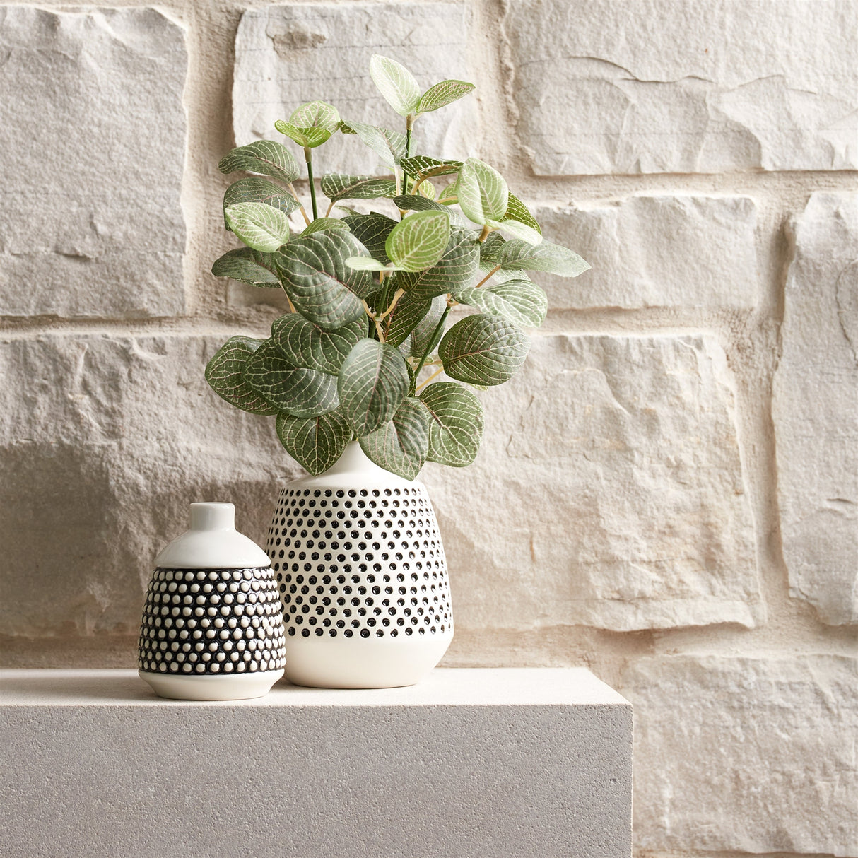 Bubbled Ceramic Bud Vase (Set of 2)