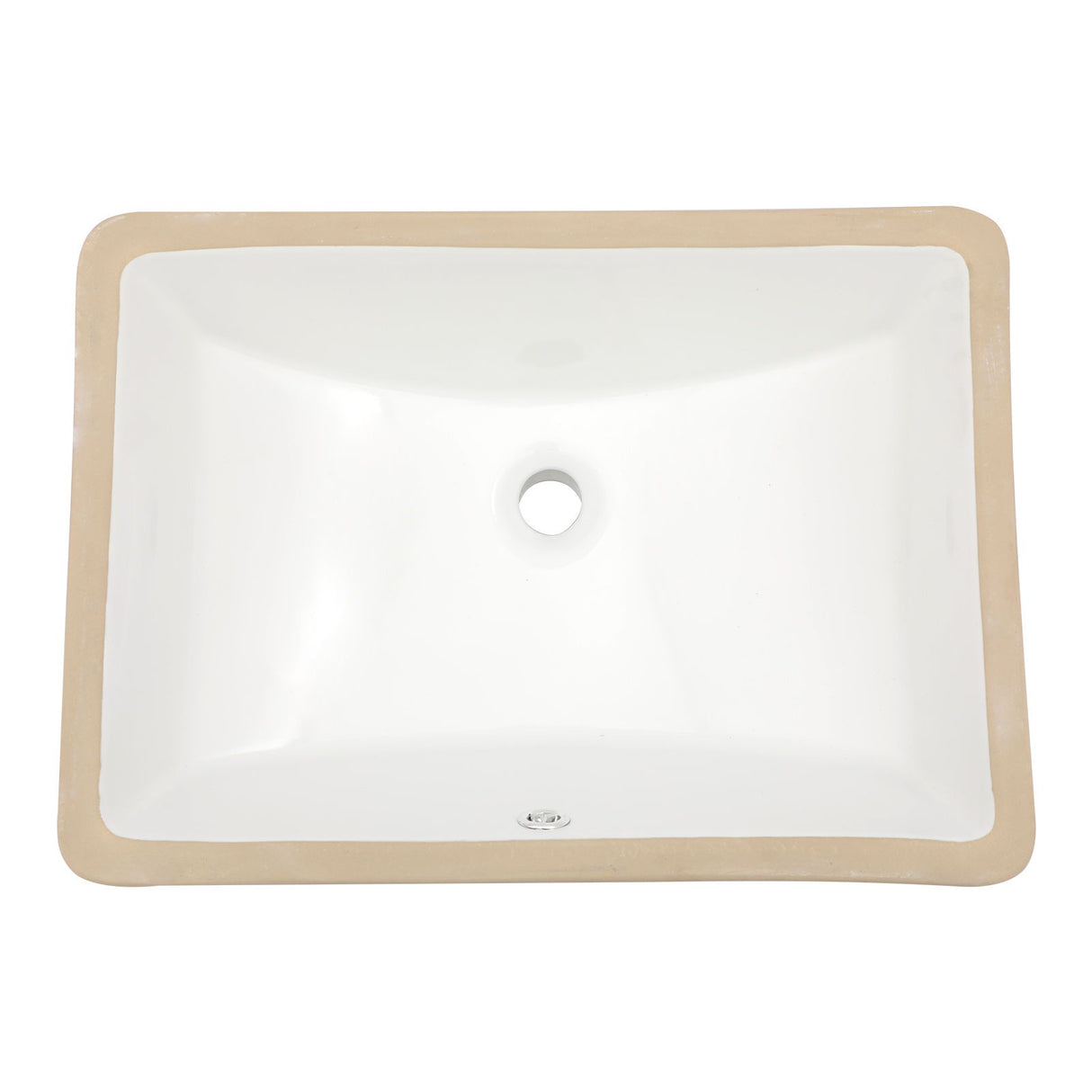 Modern Ceramic Undermount Bathroom Sink With Overflow, High Quality