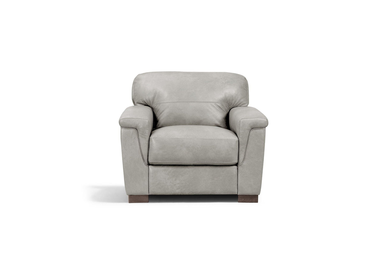 Cornelia - Leather Chair - Gray - Best Buy Furniture