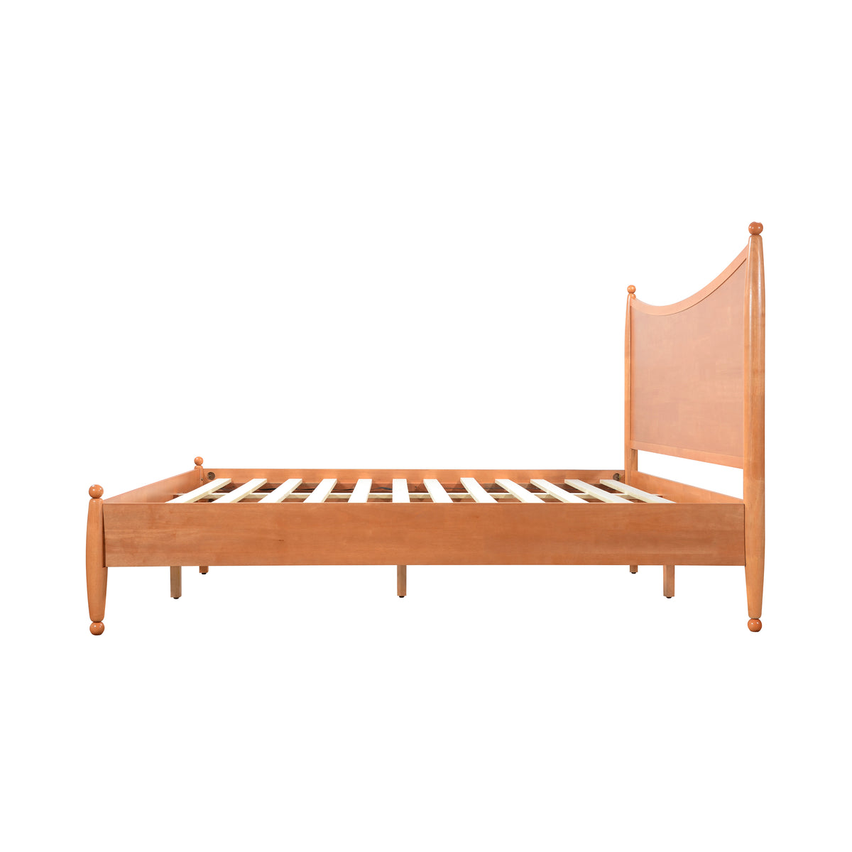 Classic Transitional King Size Solid Wood Platform Bed Frame