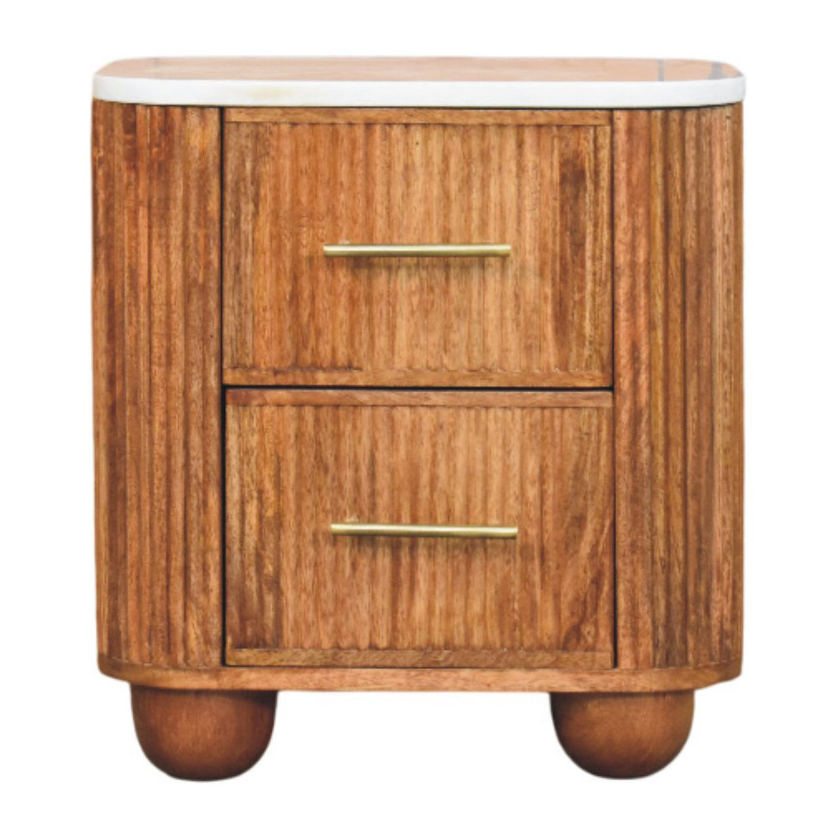 Artisan Furniture Solid Wood Aurora Marble Nightstand