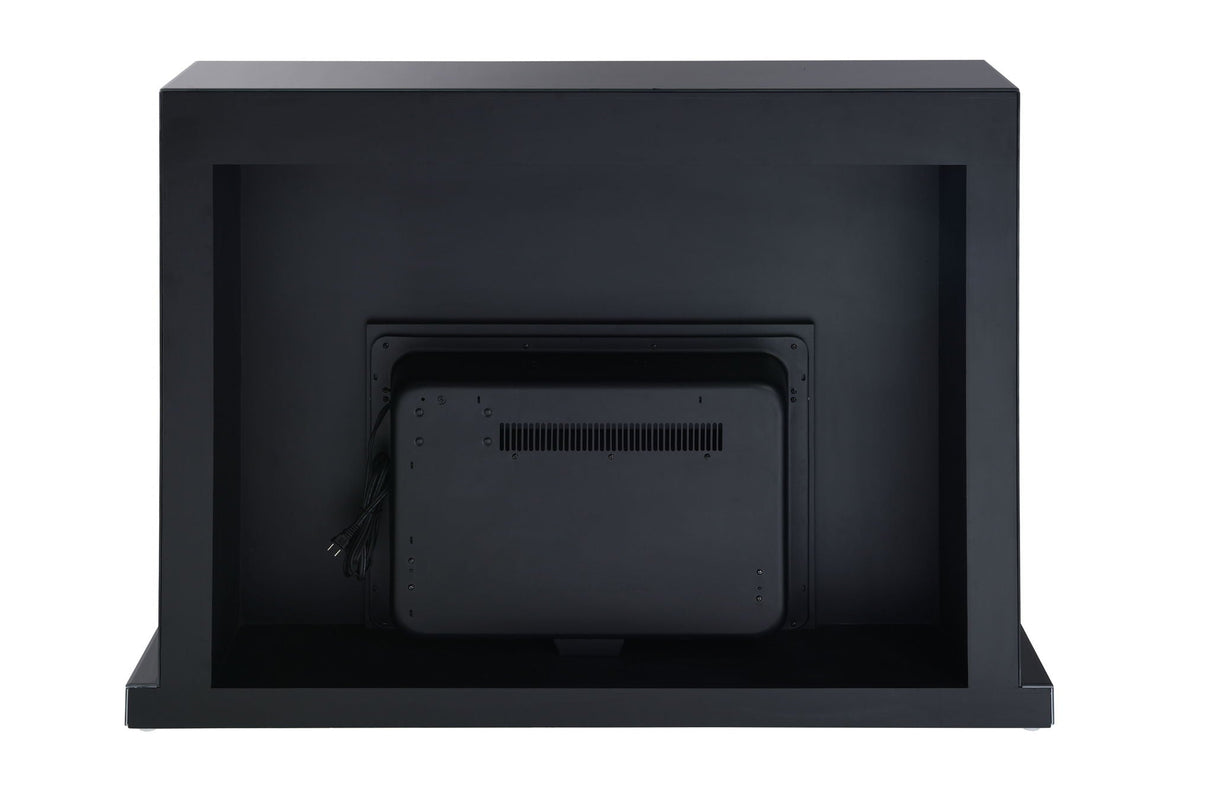 Drisana - Mirrored Fireplace - Black - Best Buy Furniture