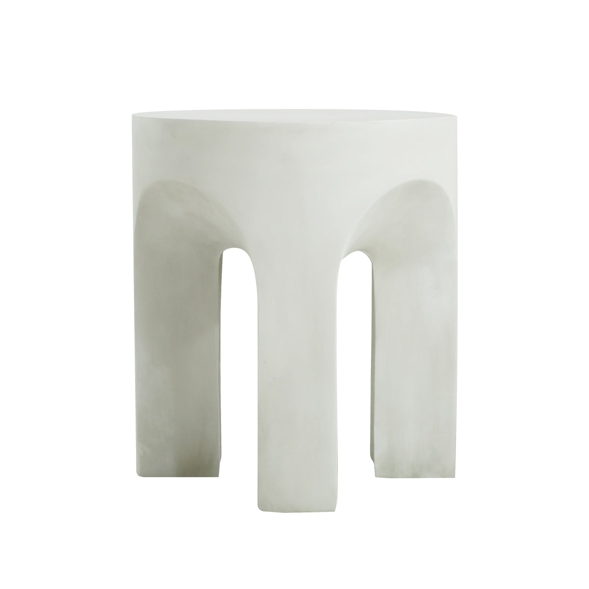 Outdoor MGO Round Top Side Table/End Table, Antique White
