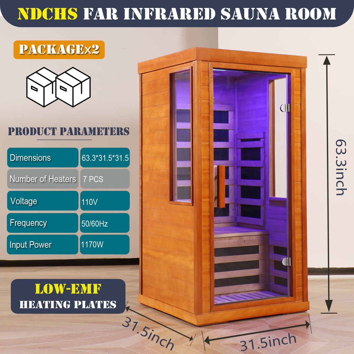1 Person Far Infrared Sauna Room