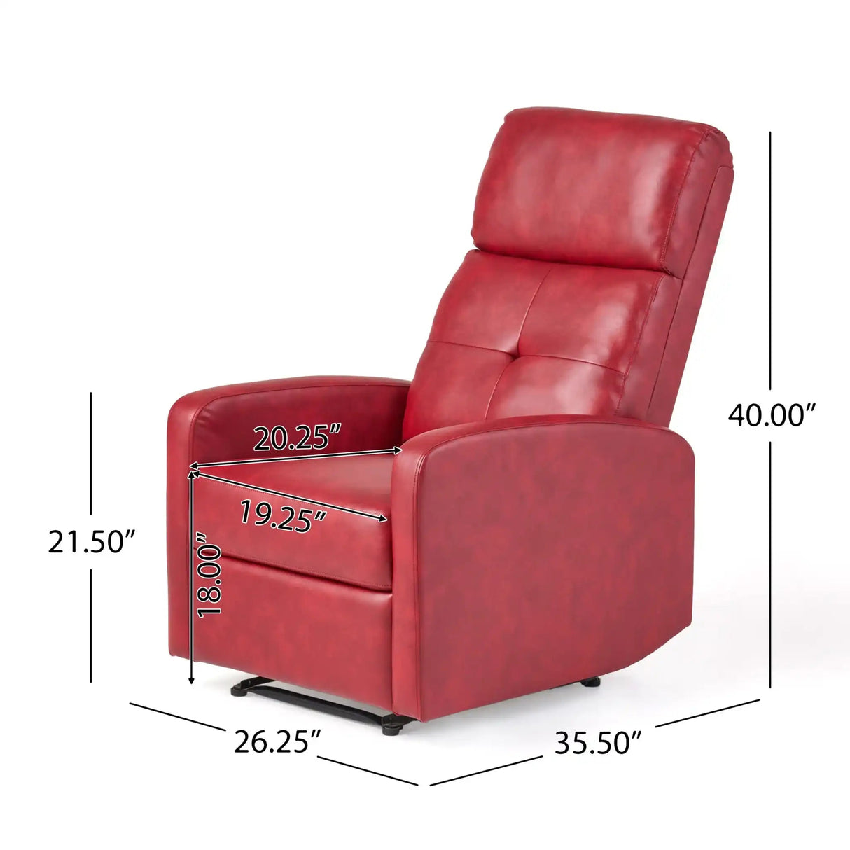 Contemporary Recliner Chair With Push Back Function - Best Buy Furniture