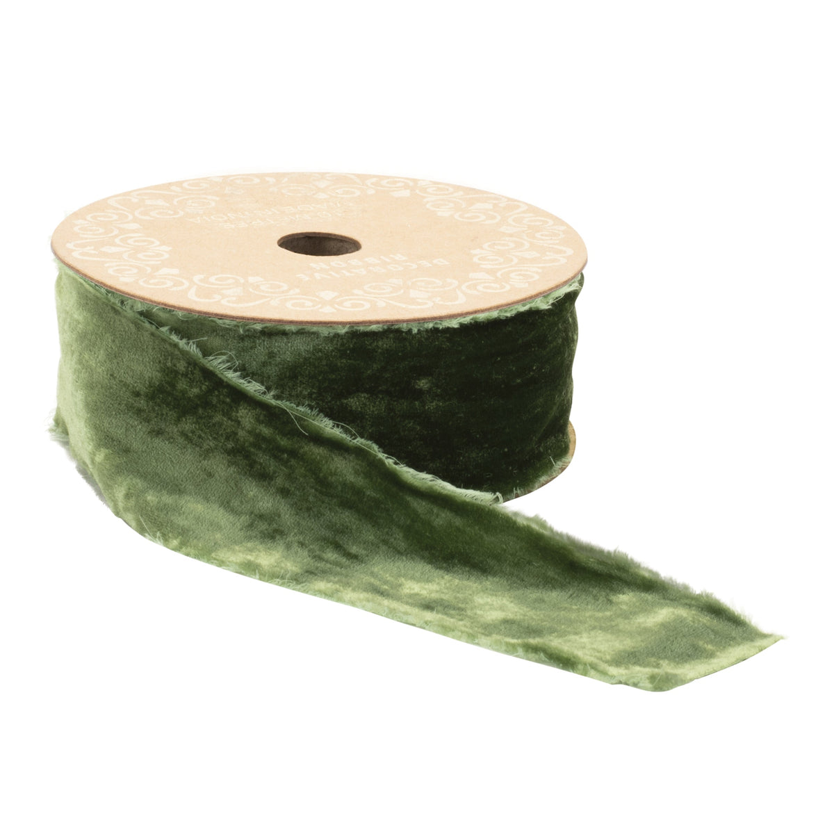 Raw edge velvet ribbon 2" x 10 yds.
