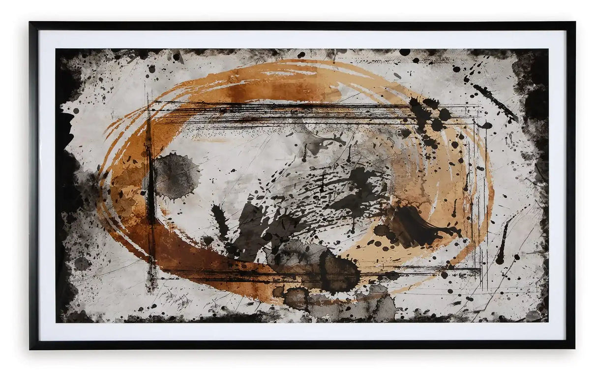 Clefting - Wall Art - Black / Caramel / Tan - Best Buy Furniture