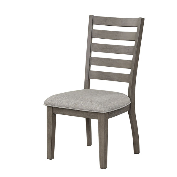 Side Dining Chair With Ladder Back (Set of 2) - Gray