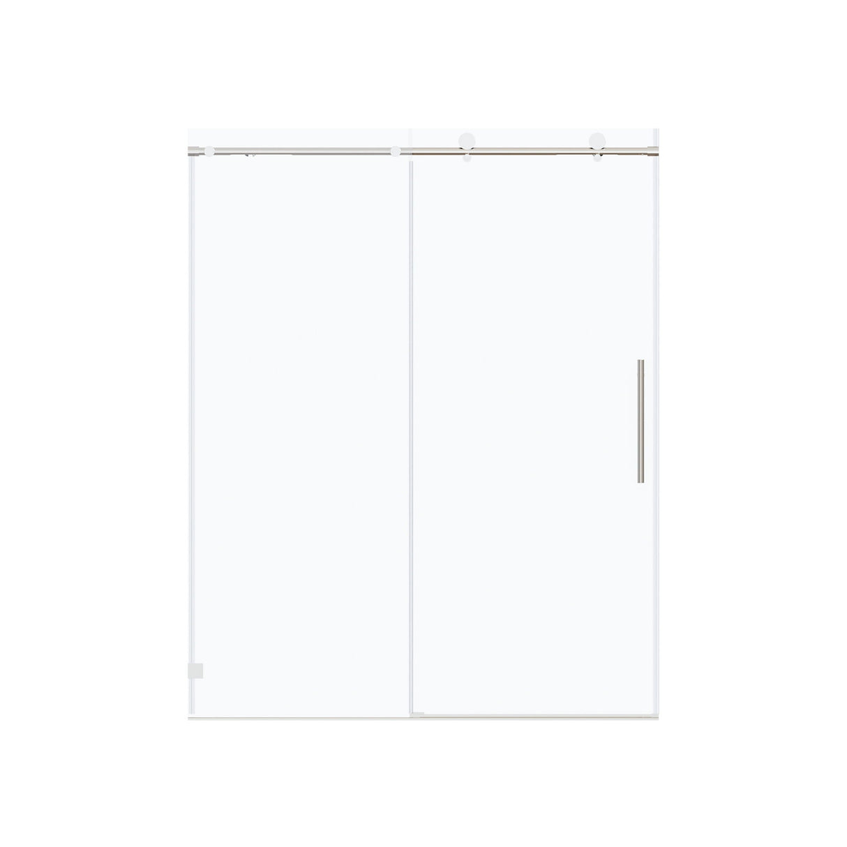 Frameless Single Sliding Soft Close Shower Doors, 5/16" Sgcc Tempered Glass