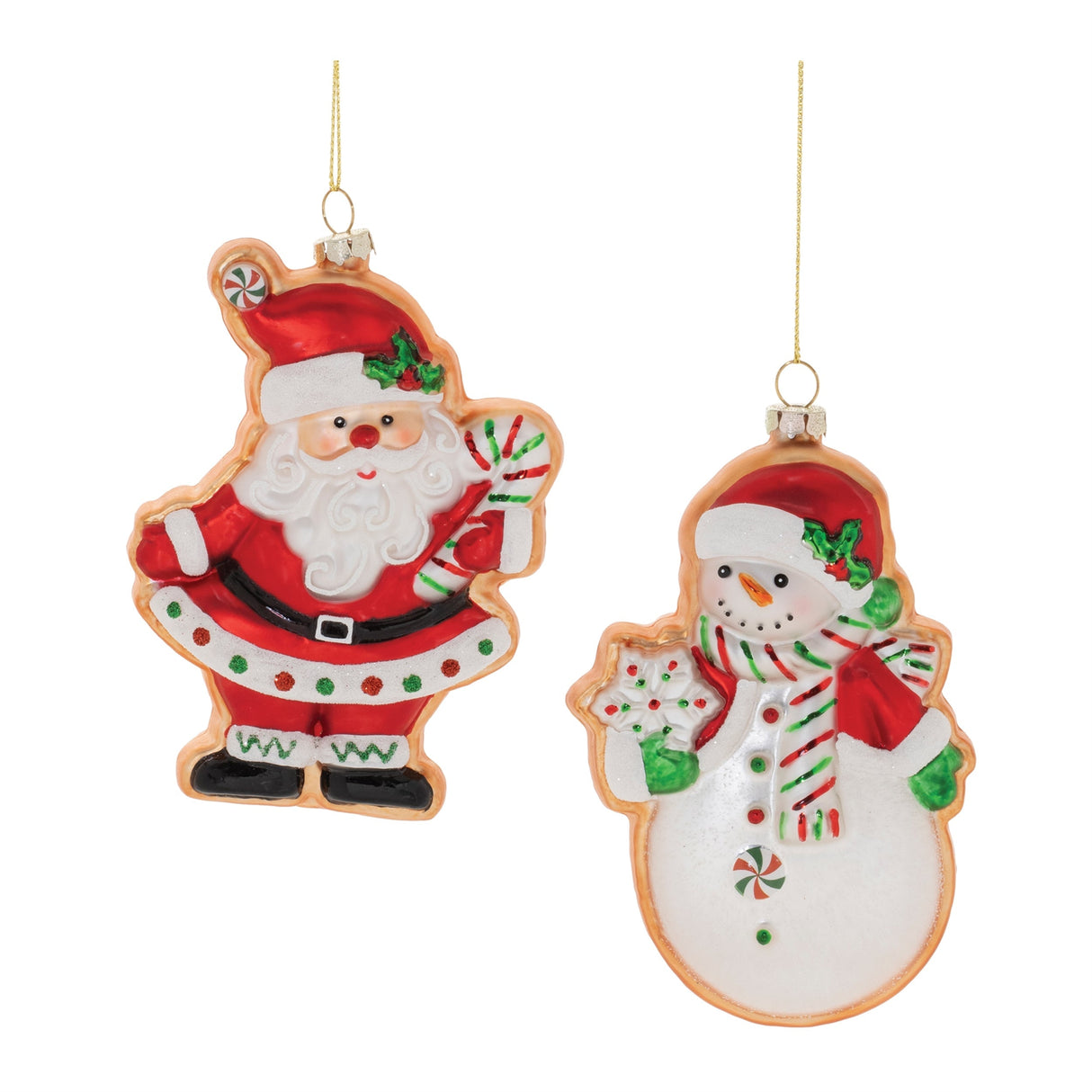 Glass-Santa-and-Snowman-Cookie-Ornament-(Set-of-12)-Christmas-Ornaments
