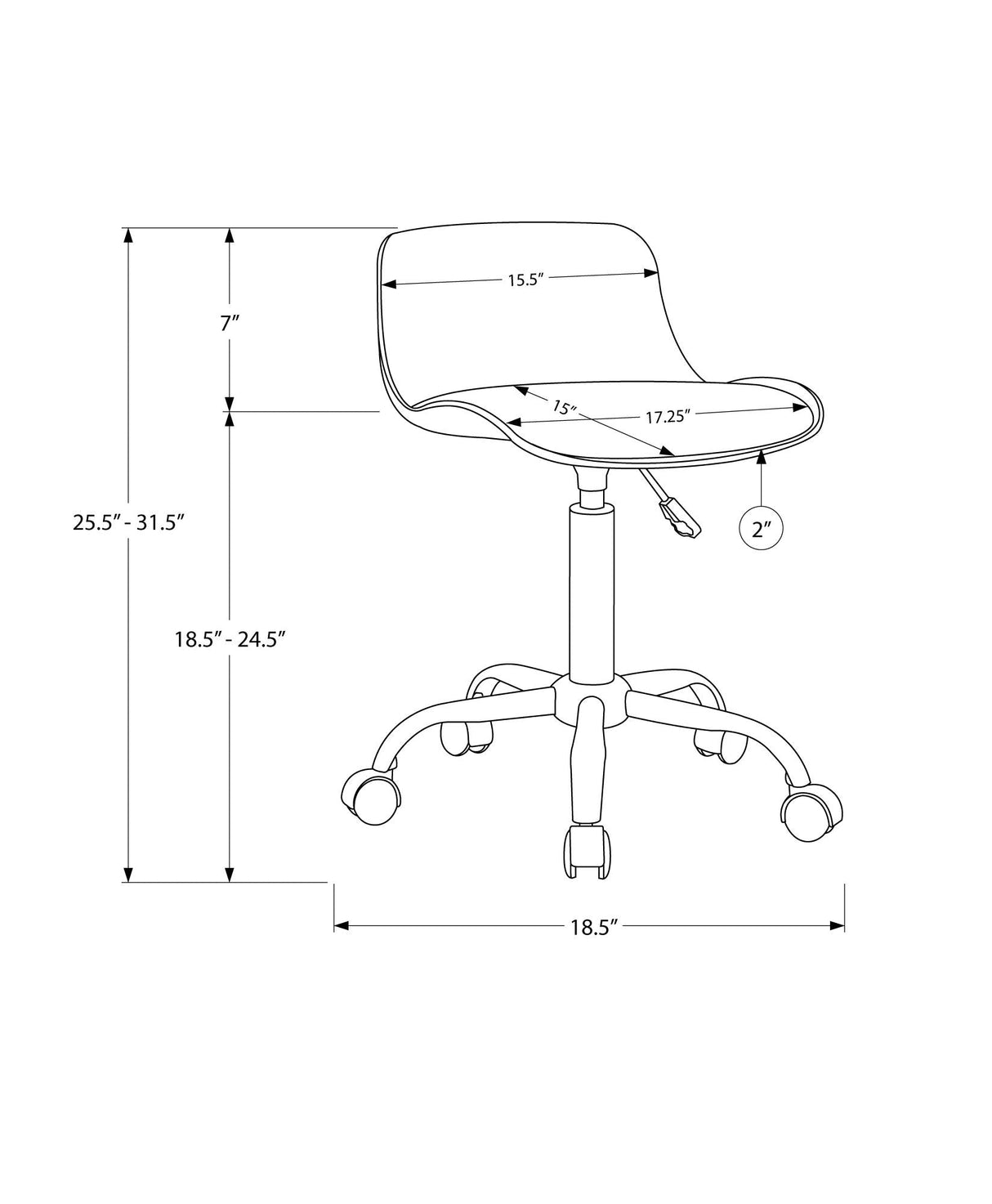 Office Chair, Adjustable Height, Swivel, Ergonomic, Modern - Best Buy Furniture