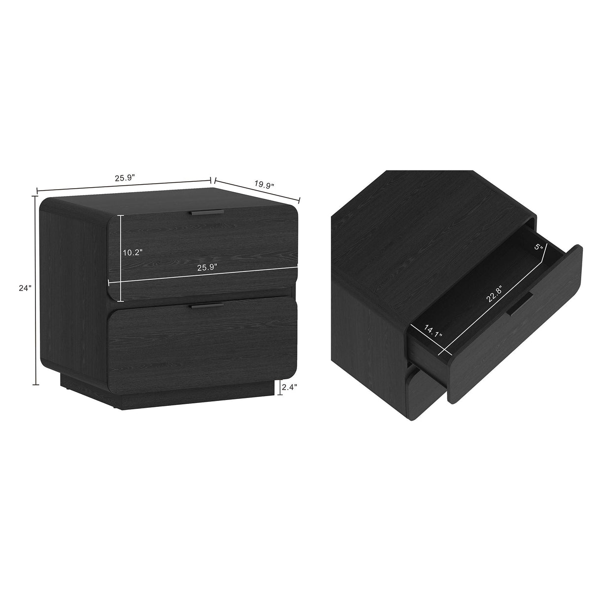 Chrystie - Modern Nightstand