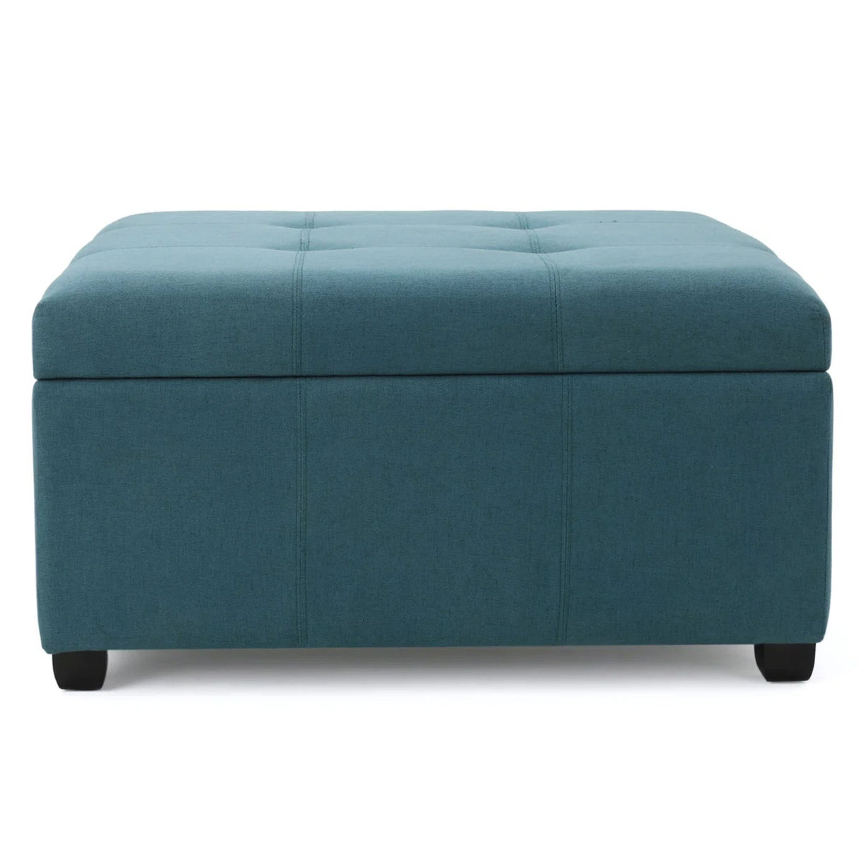 Tufted Square Storage Ottoman, Dark