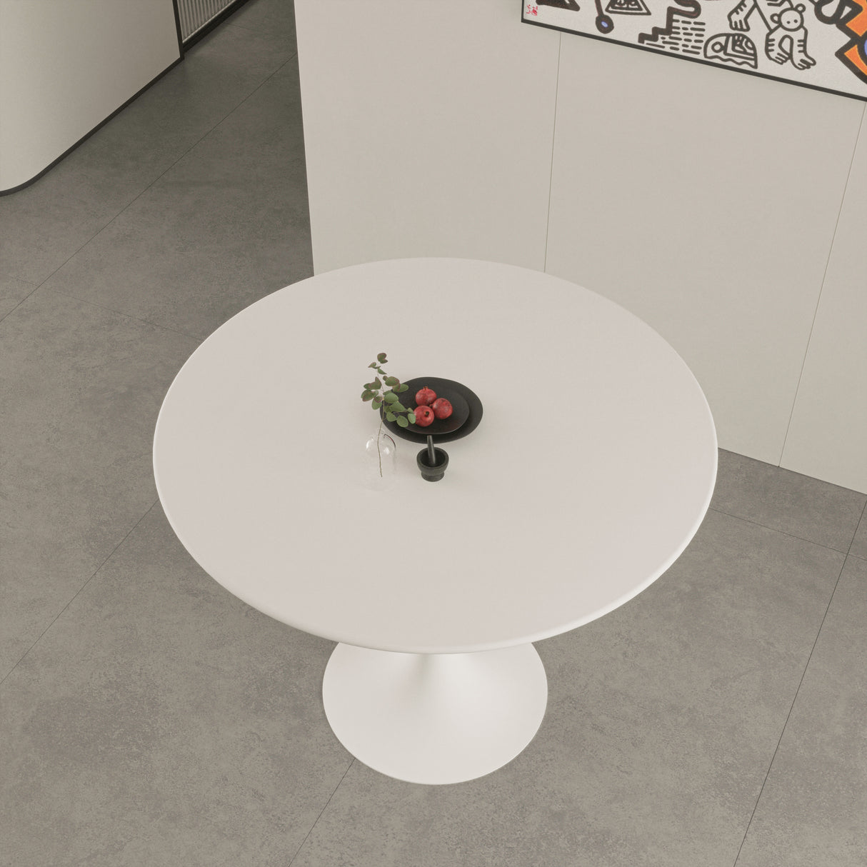31.5" White Dining Table