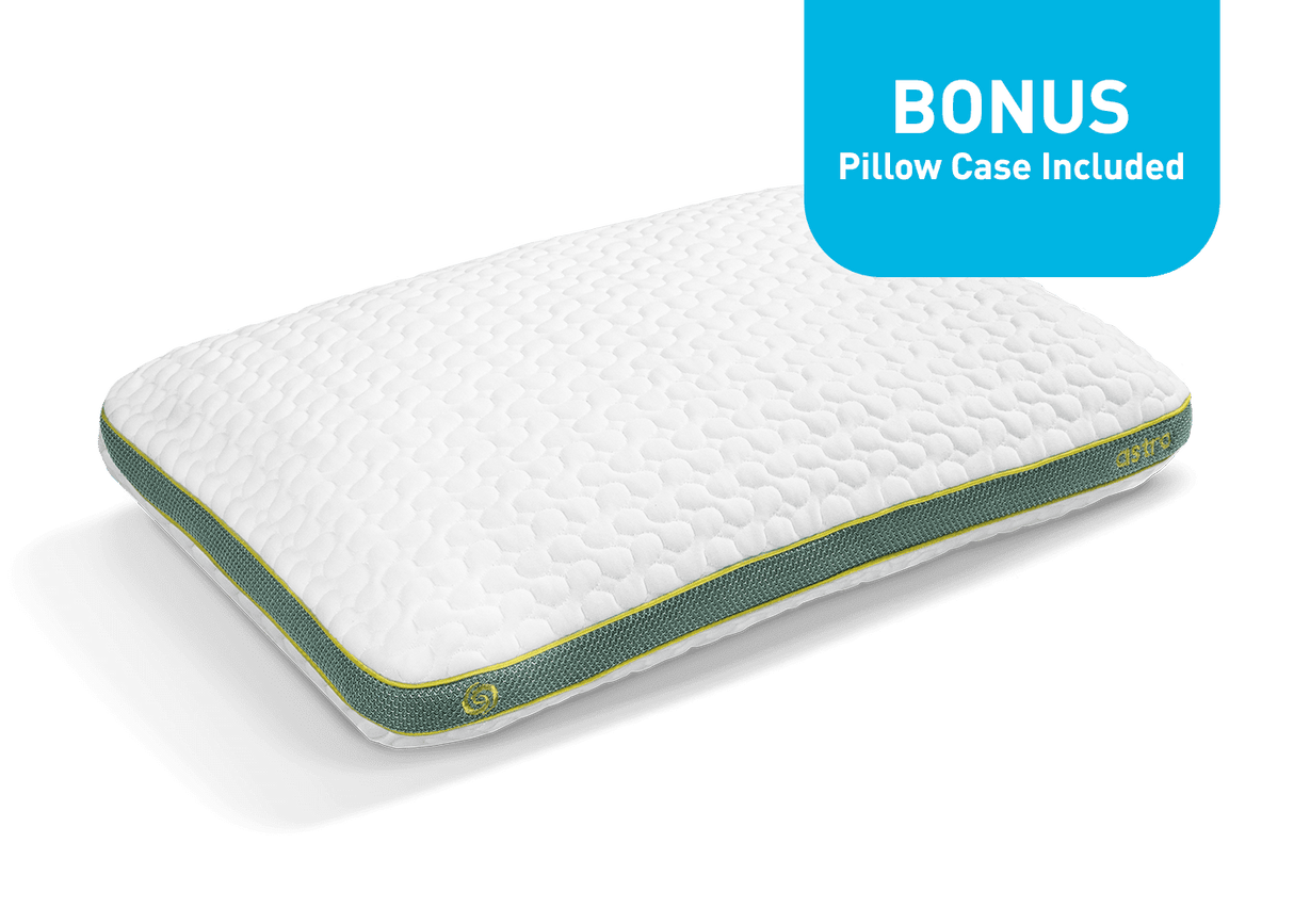 BedGear Astro Youth Rectangle Pillow with Pillowcase, White