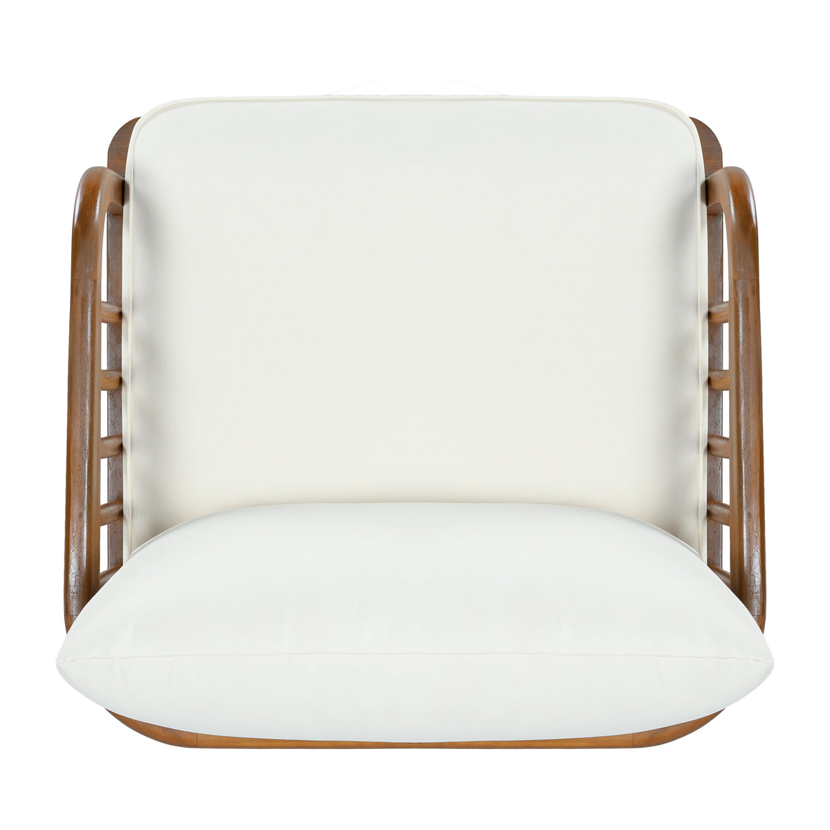 Acacia Wood Outdoor Patio Chair with Vertical Slatted Arms