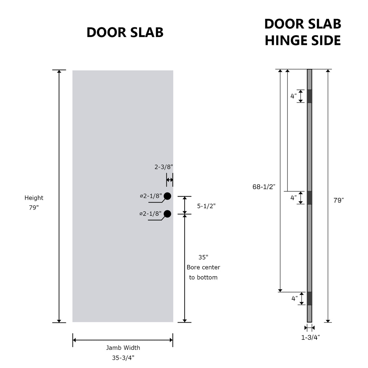 36 x 80 Antique Fiberglass Entry Door