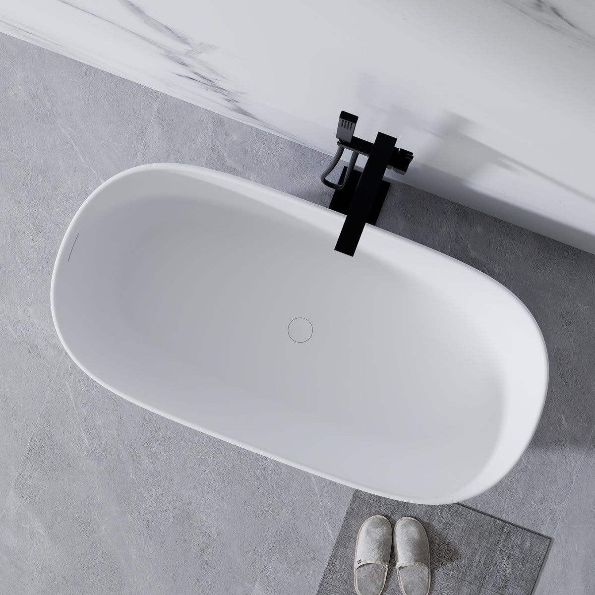 51" Freestanding Bathtub in Matte White