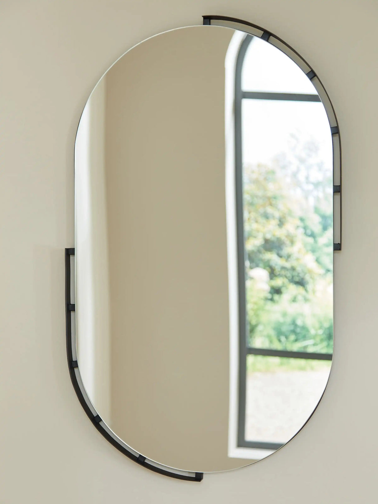 Valkings - Accent Mirror - Black - Best Buy Furniture